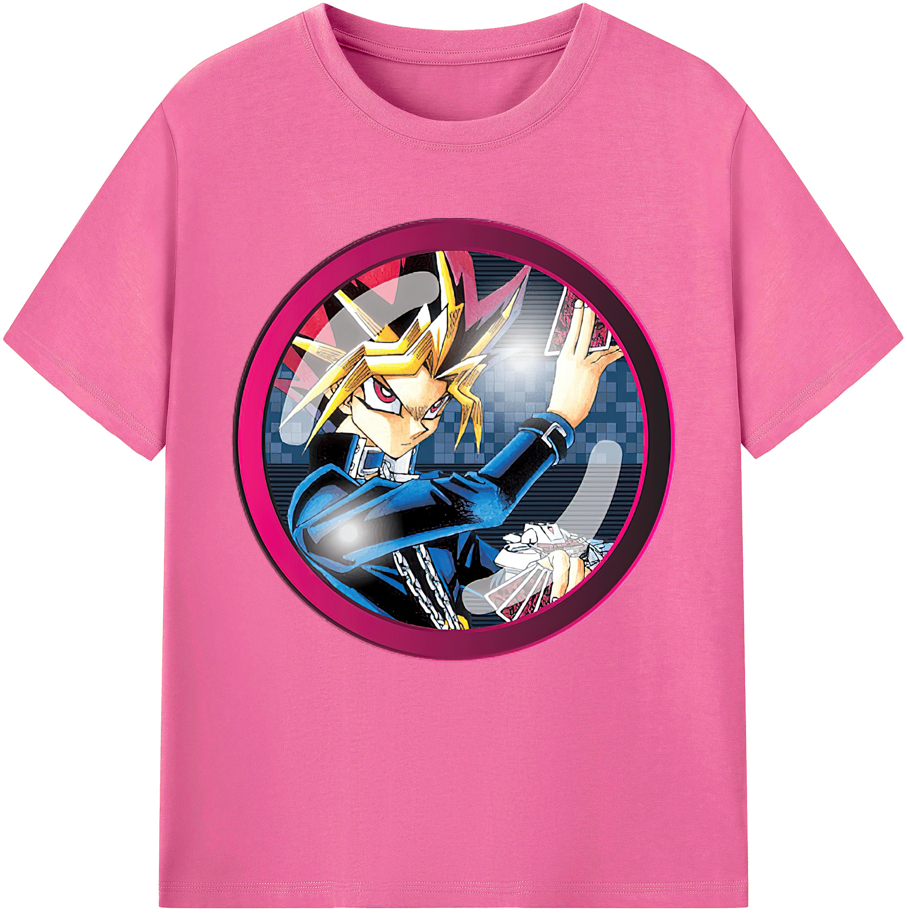 （画像用） 遊☆戯☆王 Yu-Gi-Oh! レディースカジュアルプリントTシャツ（綿100％）